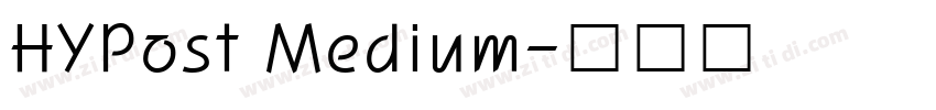 HYPost Medium字体转换